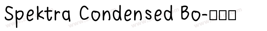 Spektra Condensed Bo字体转换